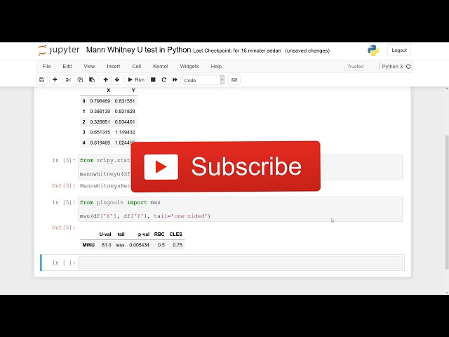 فیلم آموزشی: نحوه انجام تست Mann-Whitney U در پایتون با زیرنویس فارسی
