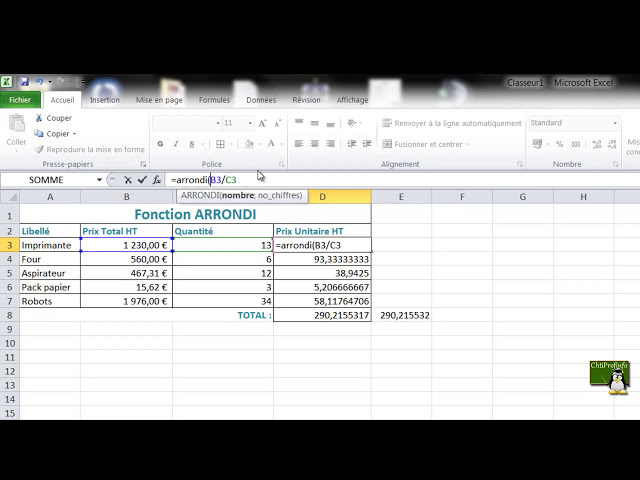 فیلم آموزشی: La Fonction ARRONDI dans Excel 2010