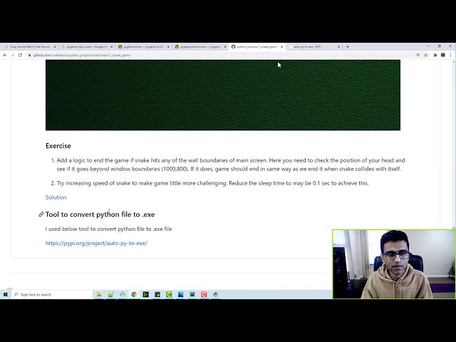 فیلم آموزشی: بازی مار و سیب در پایتون pygame - 8. تبدیل پایتون به exe | آموزش پروژه پایتون با زیرنویس فارسی