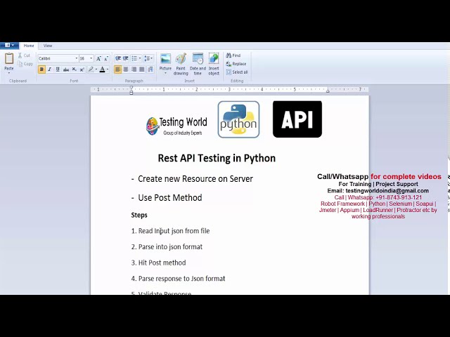 فیلم آموزشی: تست API با استفاده از Python - Write Test Case - POST Request