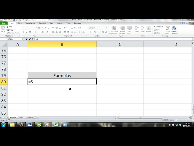 فیلم آموزشی: Excel 2013 Tutorial For Noobs Part 3: Types of Data (Text, Numeric Values ​​& Formulas) 2007 2010 2013 با زیرنویس فارسی