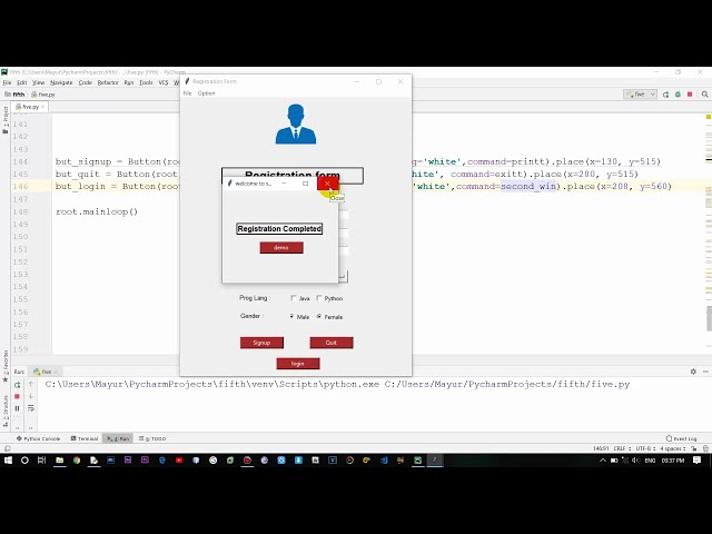 فیلم آموزشی: آموزش GUI Tkinter Python برای مبتدیان 8 - باز کردن پنجره جدید با کلیک روی دکمه - چند ویندوز با زیرنویس فارسی