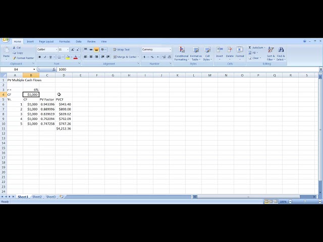 فیلم آموزشی: مثال Excel PV Multiple CF با زیرنویس فارسی