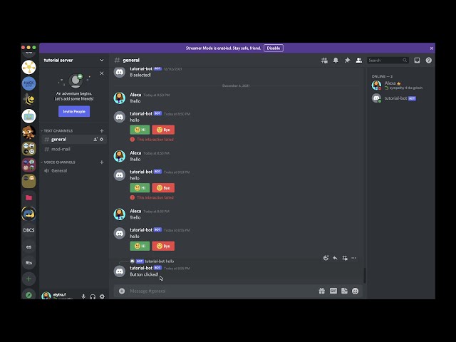 فیلم آموزشی: با پایتون یک ربات Discord بسازید (بخش 9: دکمه ها و انتخاب ها) | اجزای اختلاف با زیرنویس فارسی