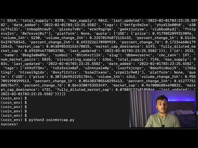 فیلم آموزشی: راهنمای مبتدیان برای CoinMarketCap API با پایتون (آموزش) با زیرنویس فارسی