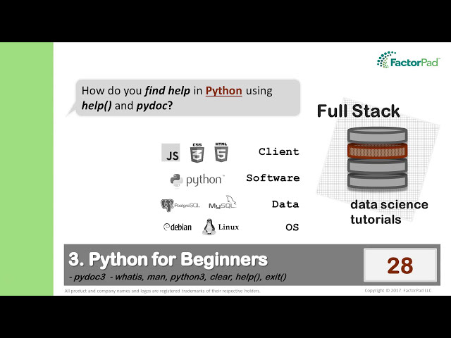 فیلم آموزشی: تابع Python help() و pydoc | را یاد بگیرید پایتون برای مبتدیان با زیرنویس فارسی