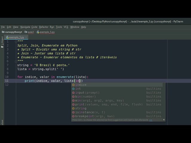 فیلم آموزشی: Split, Join e Enumerate em Python - Aula 13 با زیرنویس فارسی