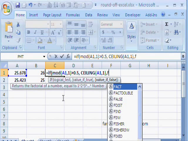 فیلم آموزشی: گرد کردن خودکار اعداد اعشاری MS Excel