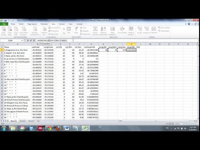 فیلم آموزشی: آموزش آزمایشگاه GIS 1: استفاده از MS Excel برای تبدیل سیستم های مختصات