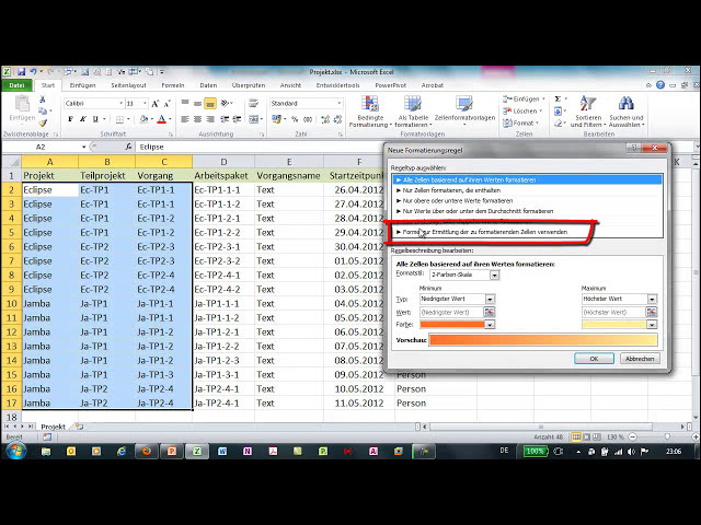 فیلم آموزشی: Excel - Bedingte Formatierung - Wiederholt auftretende Werte ausblenden