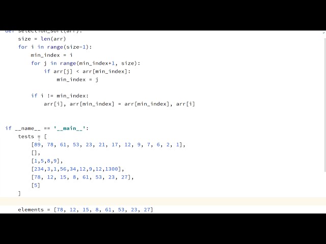 فیلم آموزشی: مرتب‌سازی انتخابی در پایتون - آموزش ساختارهای داده و الگوریتم‌ها Python #19
