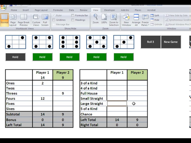 فیلم آموزشی: Excel VBA Yahtzee