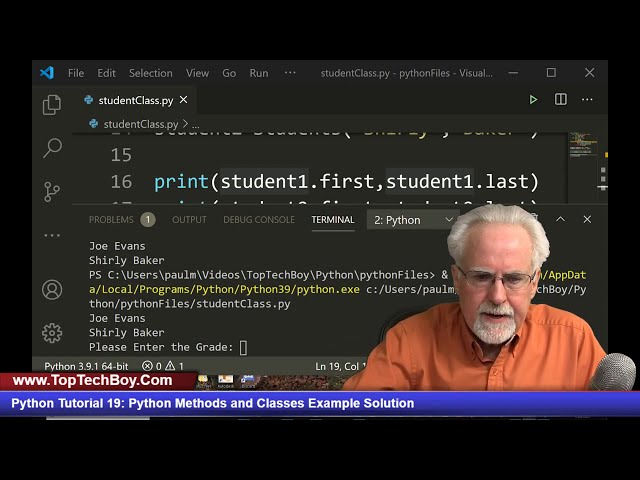 فیلم آموزشی: آموزش پایتون 19: کلاس‌ها و روش‌های پایتون مثال‌های تکلیف