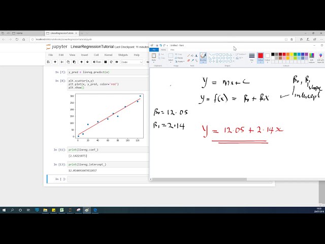 فیلم آموزشی: نحوه انجام رگرسیون خطی در پایتون با استفاده از نوت بوک Jupyter با زیرنویس فارسی