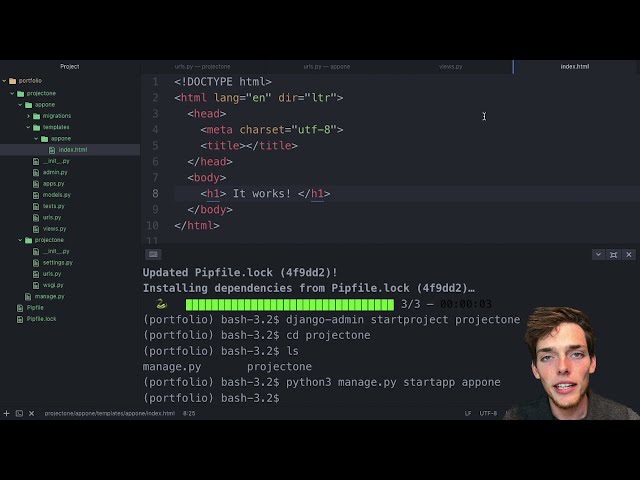 فیلم آموزشی: نحوه ساخت وب سایت با پایتون - توسعه وب سایت Python Django با زیرنویس فارسی