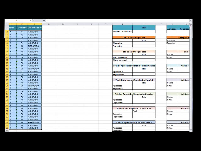 فیلم آموزشی: Funciones Promedio، Contar، Contara - Excel با زیرنویس فارسی