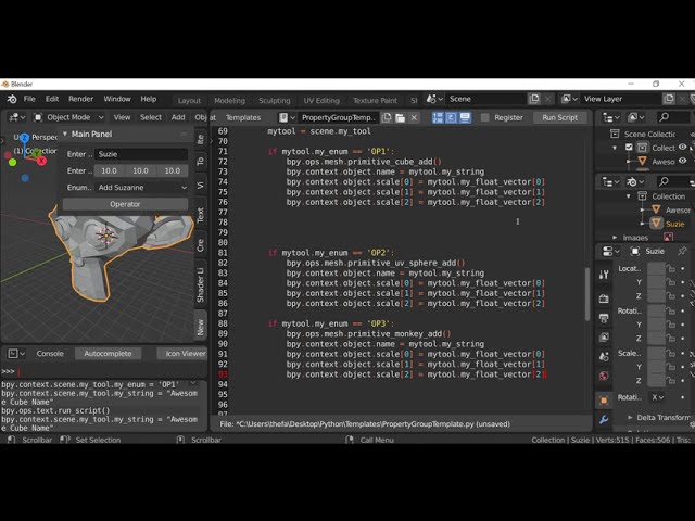 فیلم آموزشی: آموزش Blender Python: Create Property Group & Enumerator (Panel) [یادگیری پایتون برای مبتدیان] با زیرنویس فارسی