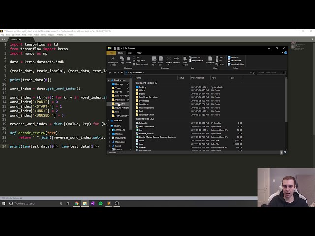 فیلم آموزشی: Python Neural Networks - Tensorflow 2.0 Tutorial - Text Classification P1 با زیرنویس فارسی