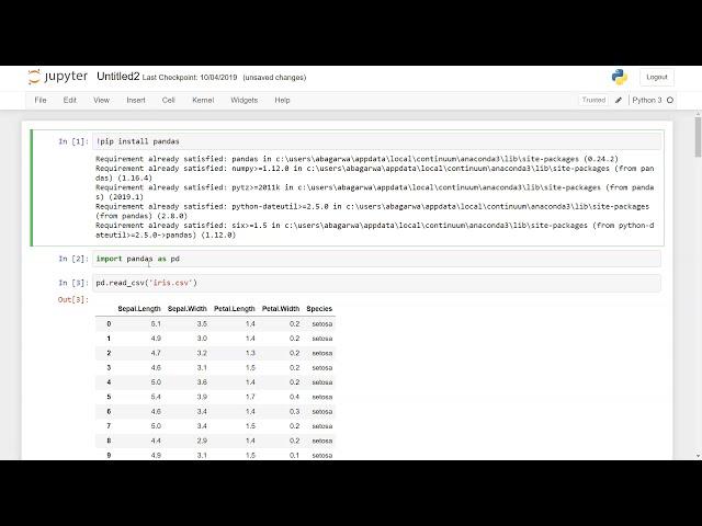 فیلم آموزشی: نحوه نصب پانداها در Windows Python IDLE و Jupyter Notebook با زیرنویس فارسی