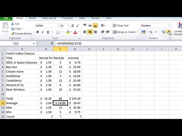 فیلم آموزشی: آموزش اکسل 2010 برای مبتدیان شماره 6 - فرمت های اعداد (Microsoft Excel) با زیرنویس فارسی