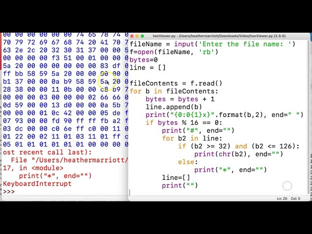 فیلم آموزشی: Hex Viewer در پایتون (مشاهده فایل های باینری) با زیرنویس فارسی