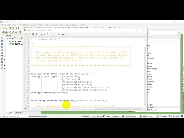 فیلم آموزشی: QGIS Python (PyQGIS) - ایجاد یک اسکریپت پردازش سفارشی برای QGIS در جعبه ابزار پردازش با زیرنویس فارسی