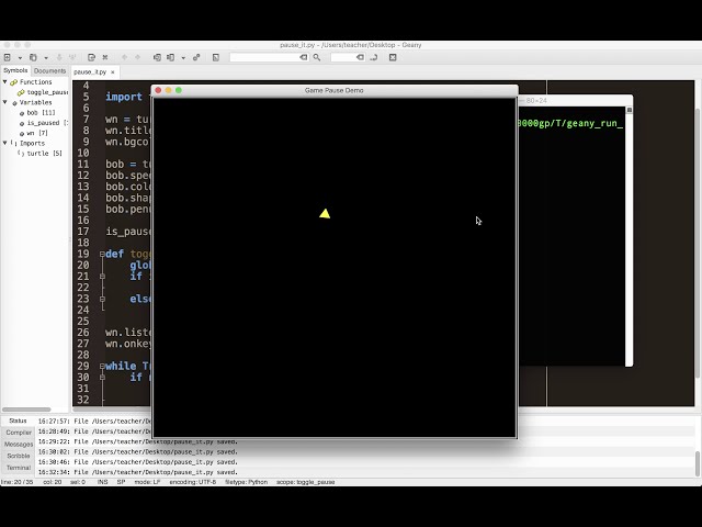 فیلم آموزشی: کدنویسی بازی پایتون: نحوه کدنویسی یک تابع مکث در پایتون با زیرنویس فارسی