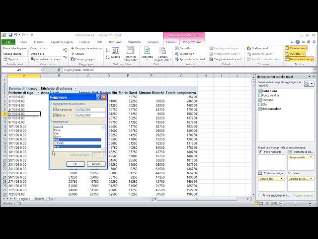 فیلم آموزشی: تاریخ را در una tabella pivot Excel مشاهده کنید