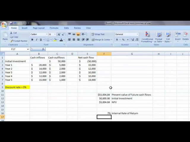 فیلم آموزشی: استفاده از Excel برای محاسبه NPV و IRR با زیرنویس فارسی