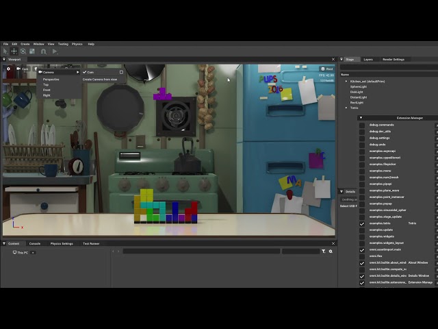 فیلم آموزشی: توسعه یک بازی تتریس با PixarUSD و Python Scripting در کیت Omniverse