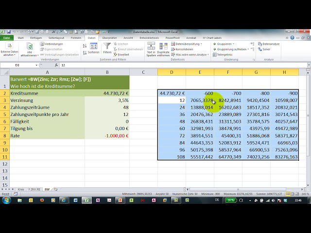فیلم آموزشی: Excel # 259 - mit Datentabelle zur MEHRFACHOPERATION