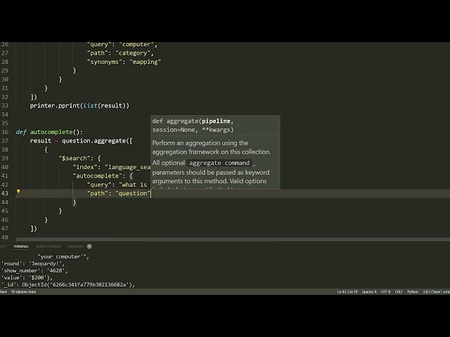 فیلم آموزشی: MongoDB + Python #3 - جستجوی تمام متن با جستجوی Atlas با زیرنویس فارسی