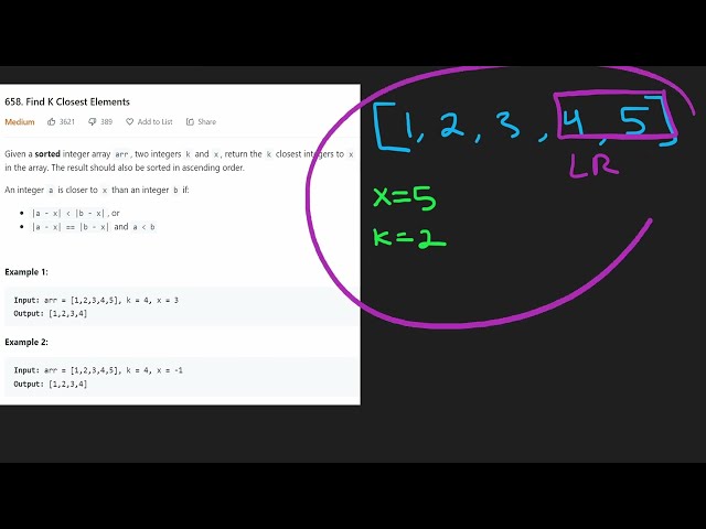 فیلم آموزشی: K نزدیکترین عناصر را پیدا کنید - Leetcode 658 - Python با زیرنویس فارسی