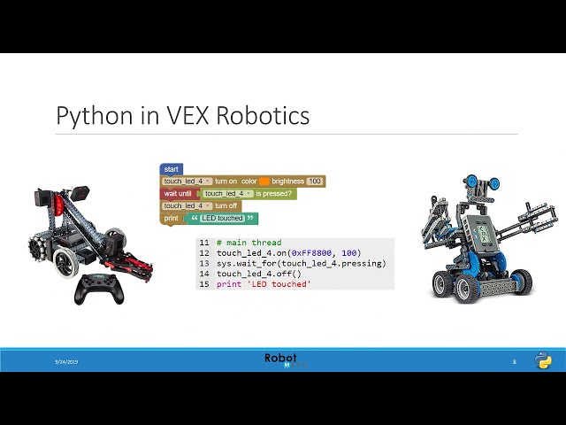 فیلم آموزشی: مقدمه ای بر برنامه نویسی پایتون برای ربات های VEX با زیرنویس فارسی