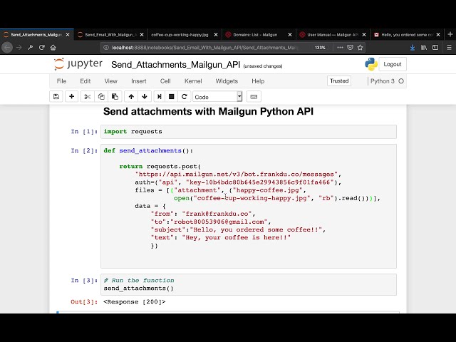 فیلم آموزشی: قسمت 3 - ارسال ایمیل با پیوست ها با استفاده از Mailgun Python API با زیرنویس فارسی