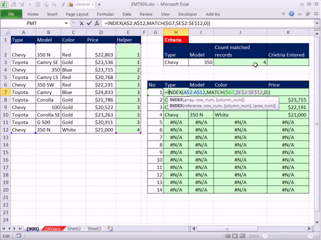 فیلم آموزشی: Excel Magic Trick 900: شبیه سازی فیلتر با فرمول برای ایجاد نتایج فوری فیلتر با زیرنویس فارسی