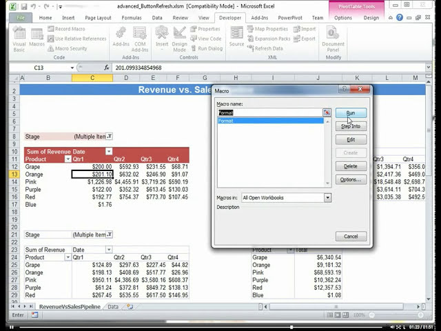 فیلم آموزشی: ضبط ماکرو با Pivot Table با زیرنویس فارسی