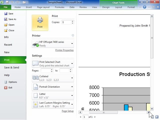 فیلم آموزشی: یک سرصفحه یا پاورقی از پیش تعریف شده به نمودار اضافه کنید - Excel 2010 با زیرنویس فارسی