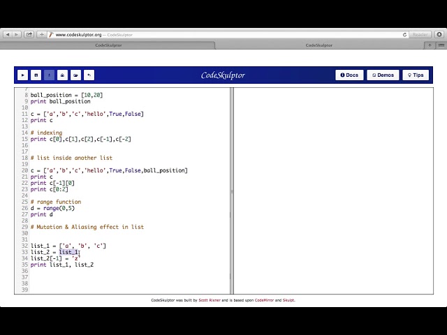 فیلم آموزشی: برنامه نویسی پایتون - اصول اولیه را با استفاده از Codeskulptor فهرست می کند با زیرنویس فارسی