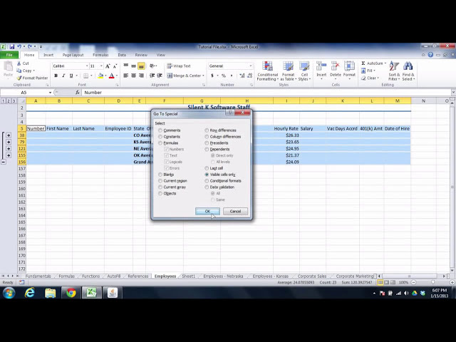 فیلم آموزشی: Excel 2010 برو به قسمت ویژه: کپی سلول های قابل مشاهده با زیرنویس فارسی
