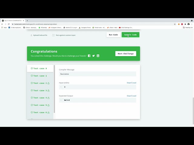 فیلم آموزشی: روز 3 - بیانیه های شرطی راه حل HackerRank کد شده در پایتون