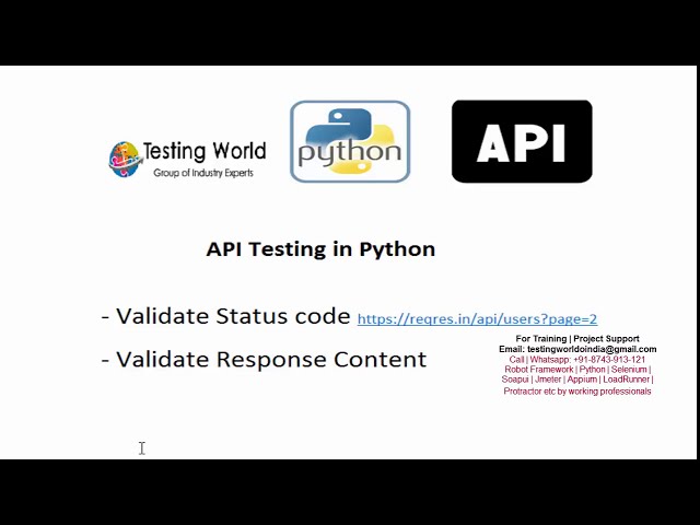 فیلم آموزشی: تست API در پایتون: دریافت درخواست و اعتبار کد وضعیت
