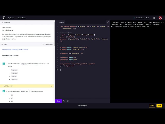 فیلم آموزشی: پروژه پایتون Gradebook | Codecademy Python 3 با زیرنویس فارسی