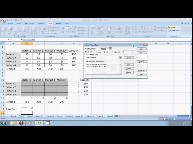 فیلم آموزشی: مدل انتقال با استفاده از حل کننده MS Excel با زیرنویس فارسی