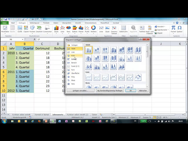 فیلم آموزشی: Excel - Diagrammvorlagen erstellen - Standarddiagramm