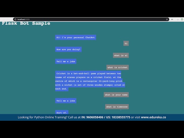فیلم آموزشی: چگونه با استفاده از پایتون چت بات خود را بسازید | آموزش پایتون | ادورکا | Python Live - 2