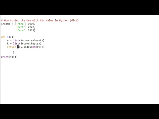 فیلم آموزشی: چگونه کلیدی را با حداقل مقدار در دیکشنری پایتون دریافت کنیم؟ با زیرنویس فارسی