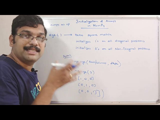 فیلم آموزشی: راه اندازی آرایه ها در NUMPY ( ZEROS( , ONES( ) ,FULL( ) , EYE( ) FUNCTIONs ) - برنامه نویسی پایتون با زیرنویس فارسی