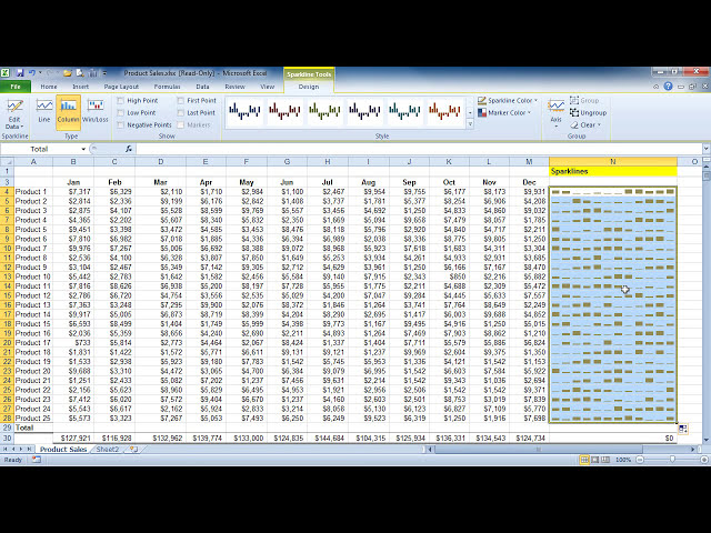 فیلم آموزشی: Excel 2010: استفاده از Sparklines با زیرنویس فارسی