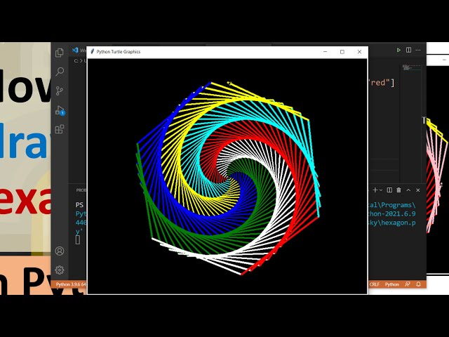 فیلم آموزشی: نحوه رسم شش ضلعی مارپیچ در پایتون با استفاده از گرافیک لاک پشت با زیرنویس فارسی